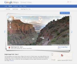 Screenshot of the Google Street View trail page.
